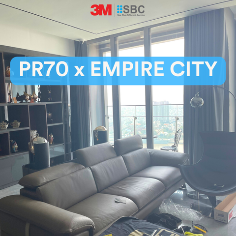 Thi công dán phim cách nhiệt 3M PR70 tại chung cư cao cấp Empire City