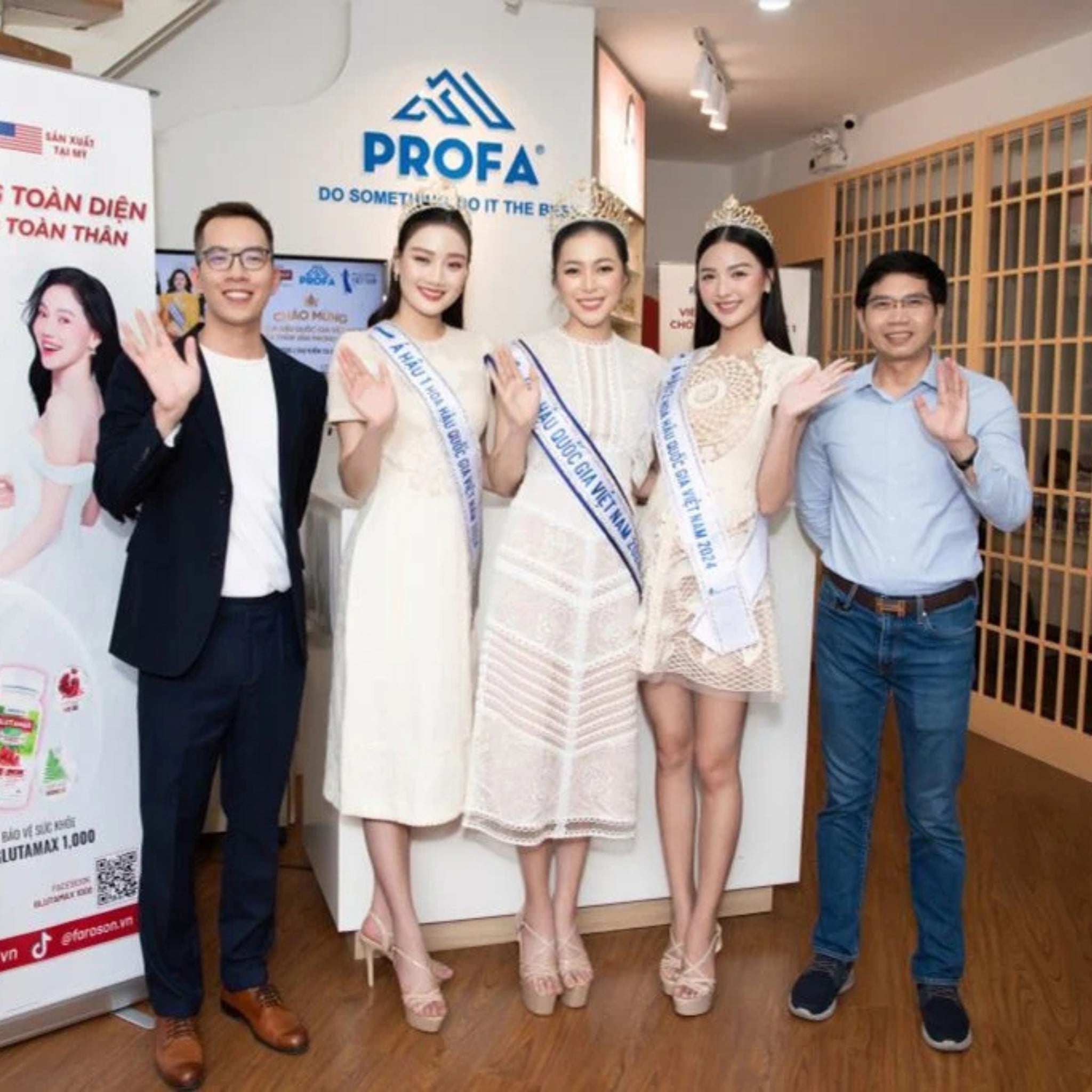 TOP 3 HOA HẬU QUỐC GIA VIỆT NAM 2024 GHÉ THĂM VĂN PHÒNG CÔNG TY PROFA