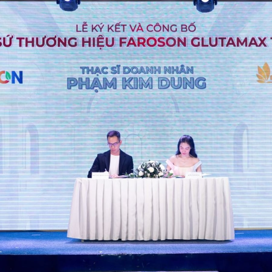 HỌP BÁO CÔNG BỐ THẠC SĨ DOANH NHÂN PHẠM KIM DUNG CHÍNH THỨC TRỞ THÀNH ĐẠI SỨ THƯƠNG HIỆU TPBVSK FAROSON GLUTAMAX 1,000
