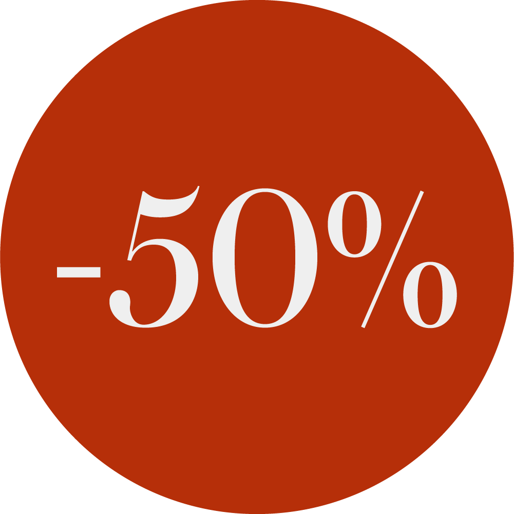 label -50%