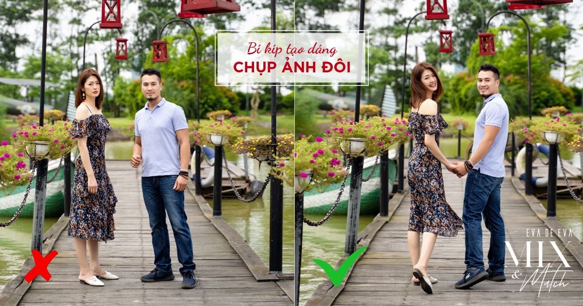 10 BÍ KÍP TẠO DÁNG CHỤP ẢNH ĐÔI