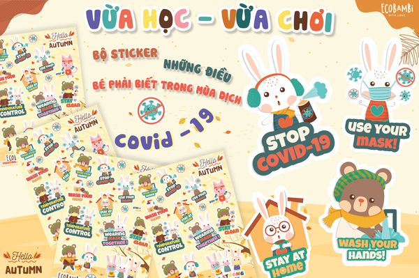 Bộ sticker - Những điều bé phải biết trong mùa dịch Covid