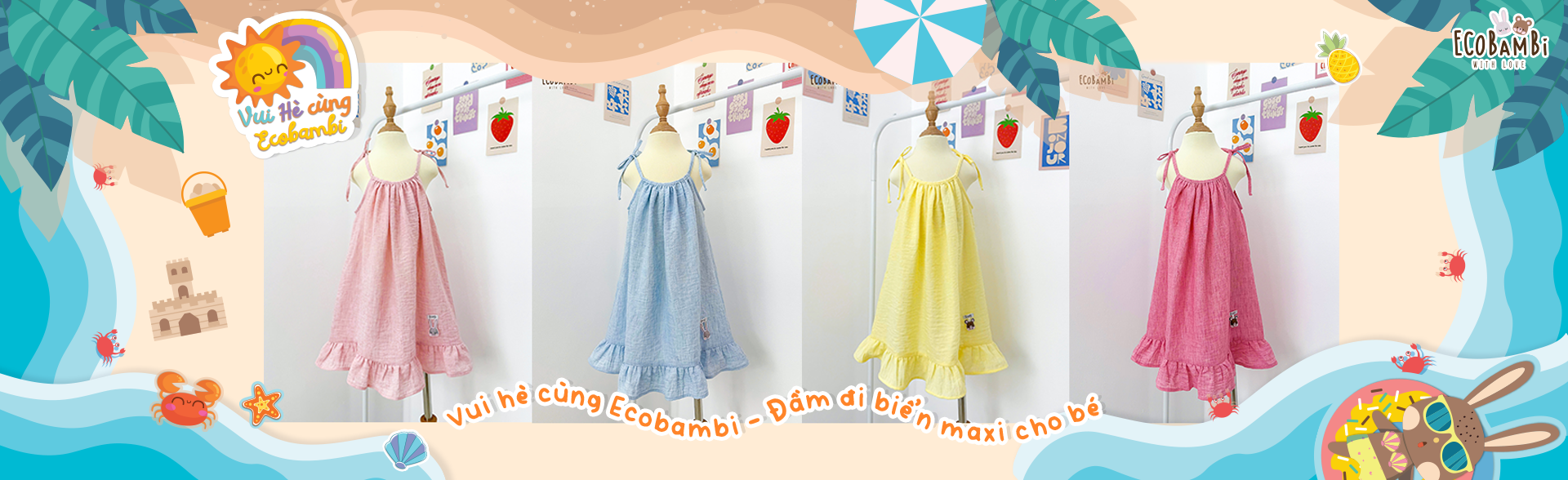 Thun 2 dây, đầm muslin