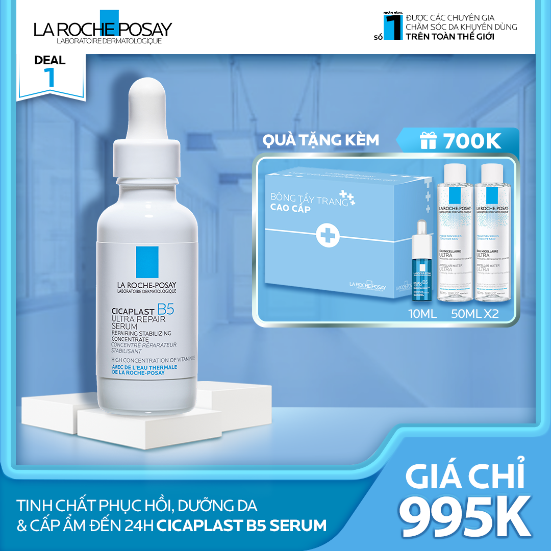 DEAL 1_ .TINH CHẤT PHỤC HỒI, DƯỠNG DA & CẤP ẨM ĐẾN 24H CICAPLAST B5 SERUM