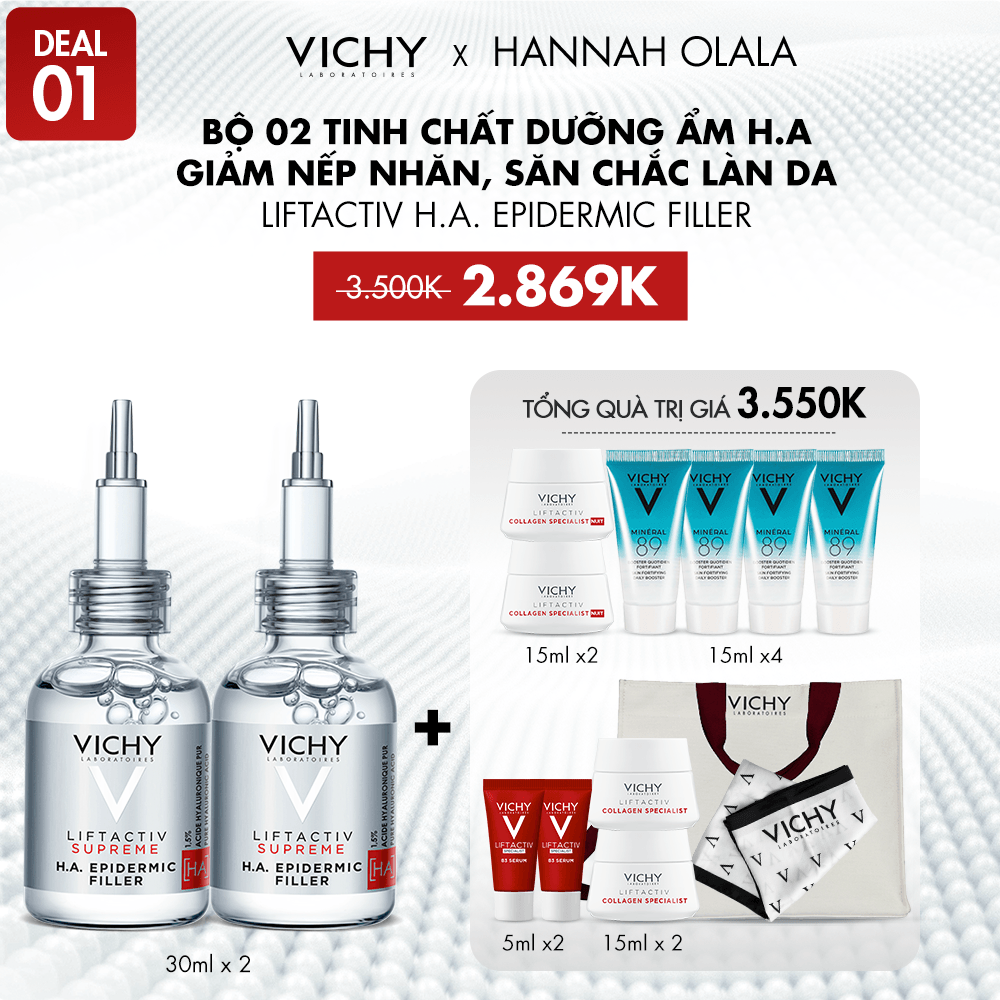 DEAL 1_BỘ 02 TINH CHẤT DƯỠNG ẨM H.A GIẢM NẾP NHĂN, SĂN CHẮC LÀN DA LIFTACTIV H.A. EPIDERMIC FILLER