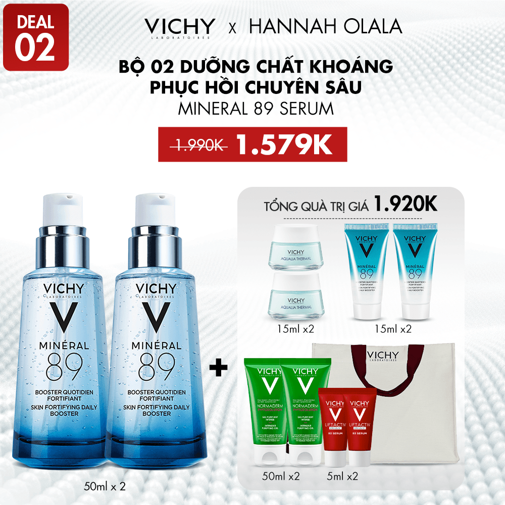 DEAL 2 _BỘ 02 DƯỠNG CHẤT KHOÁNG PHỤC HỒI CHUYÊN SÂU MINERAL 89 SERUM
