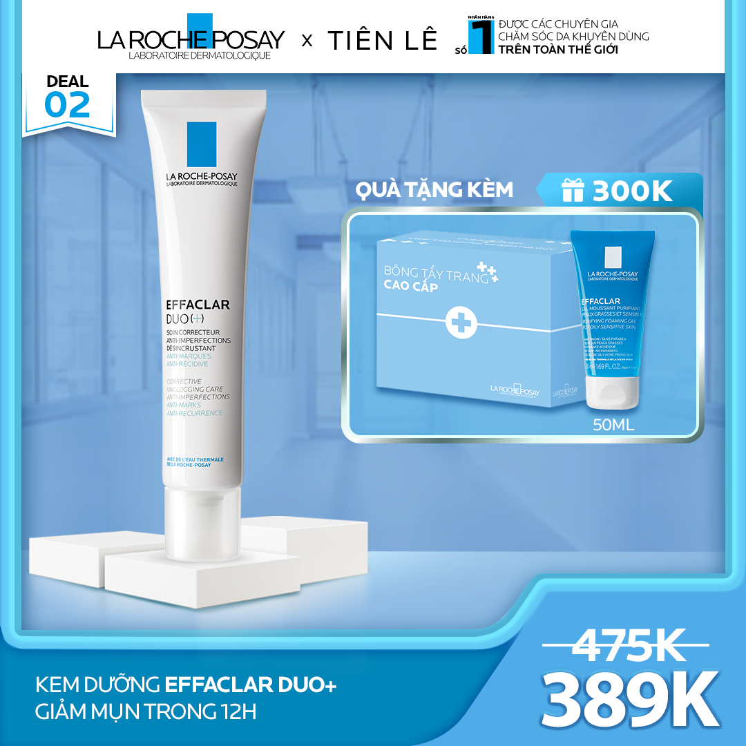 DEAL 2_KEM DƯỠNG EFFACLAR DUO+ GIẢM MỤN HIỆU QUẢ TRONG 12H