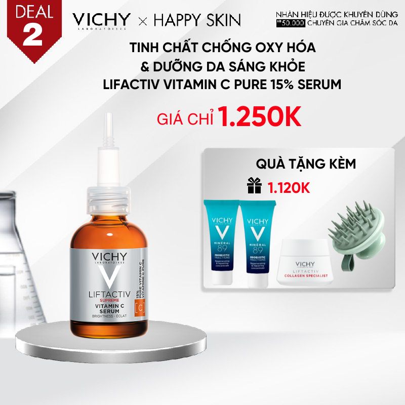 DEAL 2_ TINH CHẤT CHỐNG OXY HÓA & DƯỠNG DA SÁNG KHỎE LIFACTIV VITAMIN C PURE 15% SERUM