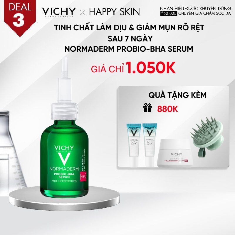 DEAL 3_ TINH CHẤT LÀM DỊU & GIẢM MỤN RÕ RỆT SAU 7 NGÀY NORMADERM PROBIO-BHA SERUM