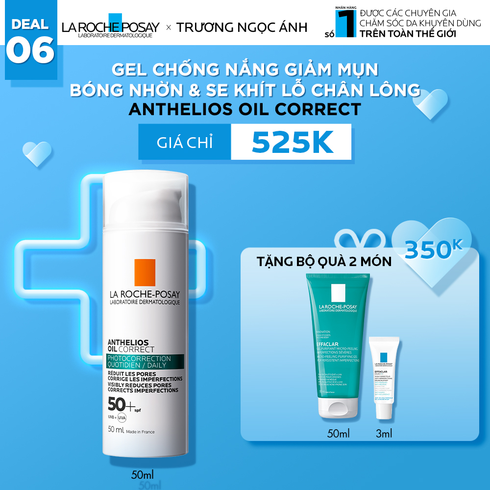 DEAL 6_ ANTHELIOS OIL CORRECT CHỐNG NẮNG GIẢM MỤN BÓNG NHỜN & LÌ TRÊN DA ĐẾN 12H