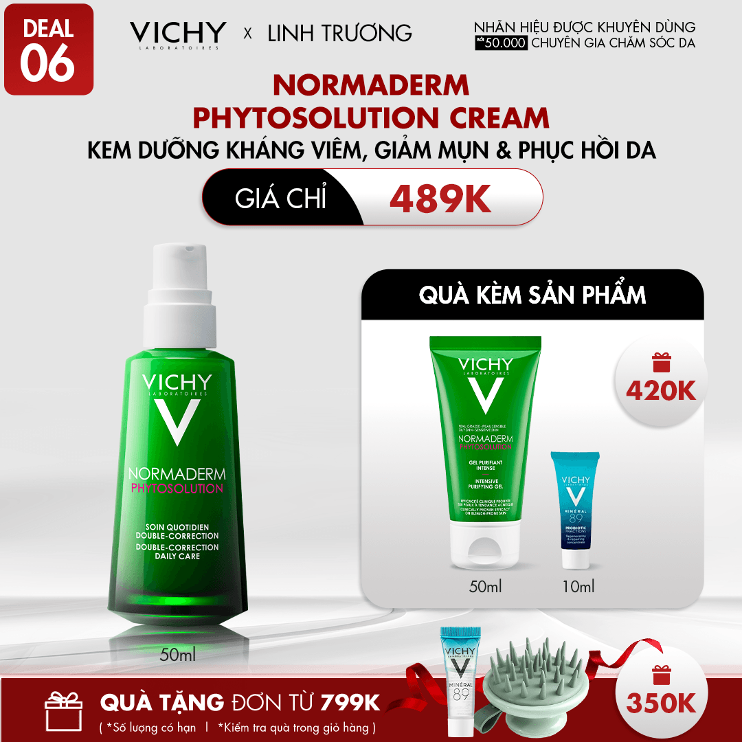 DEAL 6_NORMADERM PHYTOSOLUTION CREAM KEM DƯỠNG KHÁNG VIÊM, GIẢM MỤN & PHỤC HỒI DA