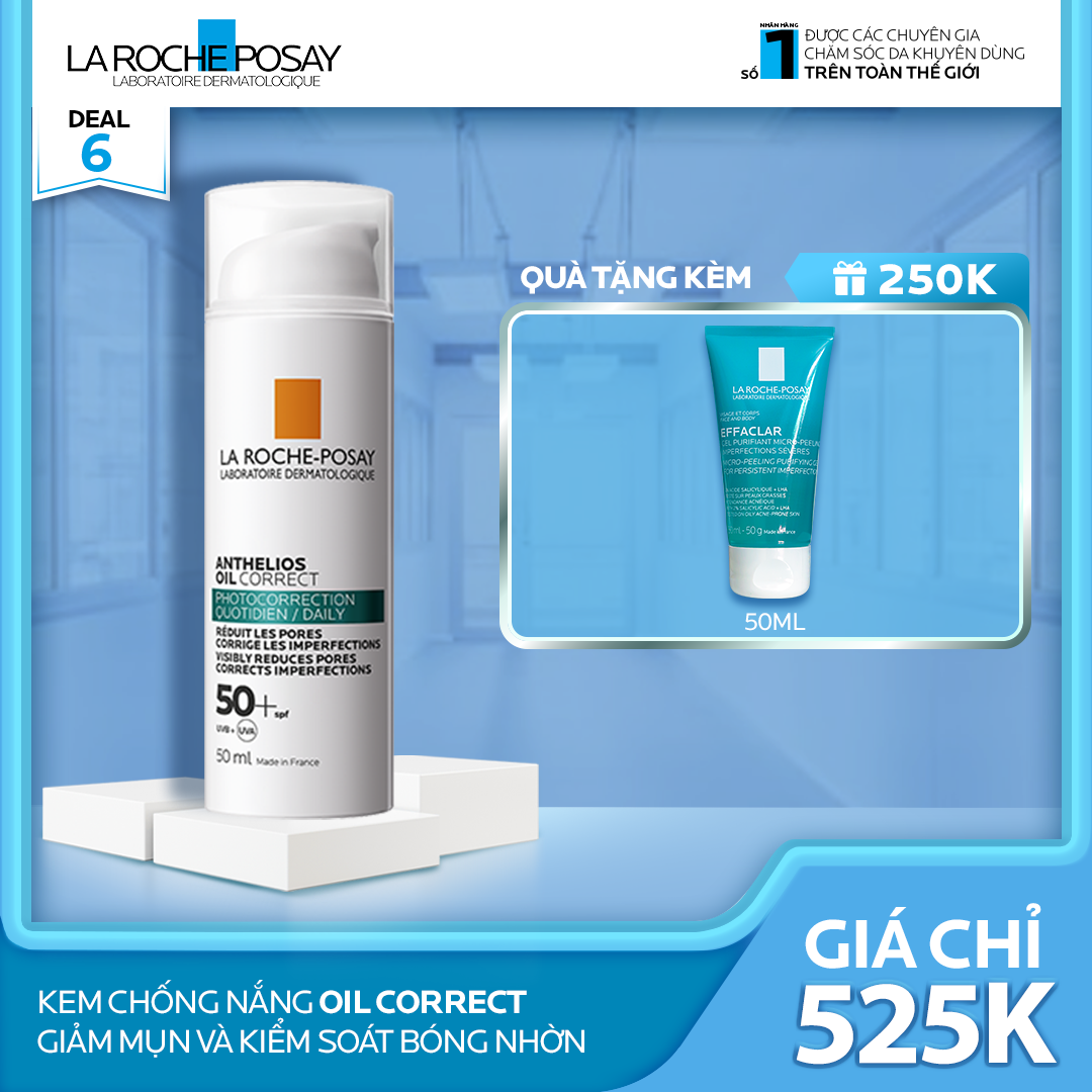 MÃ CLOUDORIS GIẢM 30K- DEAL 6_KEM CHỐNG NẮNG OIL CORRECT GIẢM MỤN VÀ KIỂM SOÁT BÓNG NHỜN