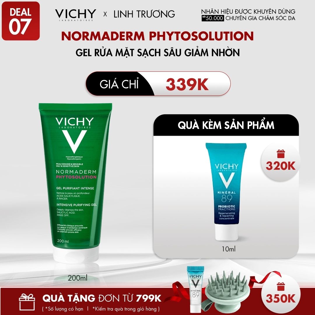DEAL 7_NORMADERM PHYTOSOLUTION GEL RỬA MẶT SẠCH SÂU GIẢM NHỜN
