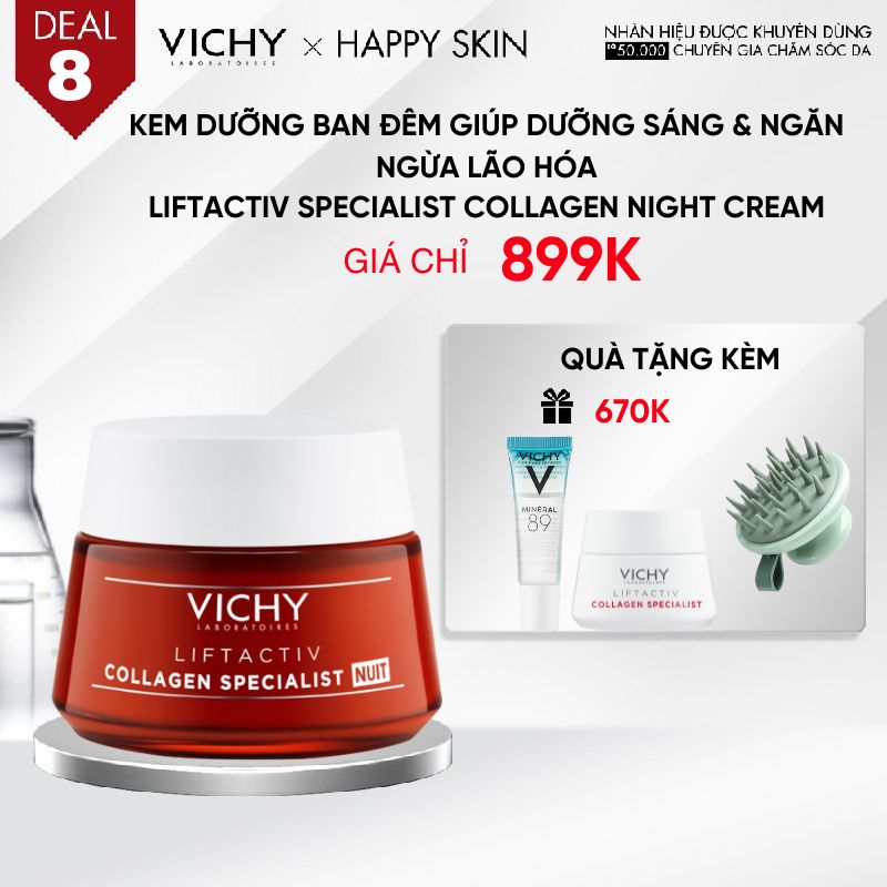 DEAL 8_KEM DƯỠNG BAN ĐÊM GIÚP DƯỠNG SÁNG & NGĂN NGỪA LÃO HÓA LIFTACTIV SPECIALIST COLLAGEN NIGHT CREAM