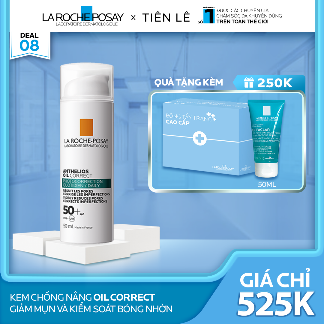 DEAL 8_KEM CHỐNG NẮNG OIL CORRECT GIẢM MỤN VÀ KIỂM SOÁT BÓNG NHỜN