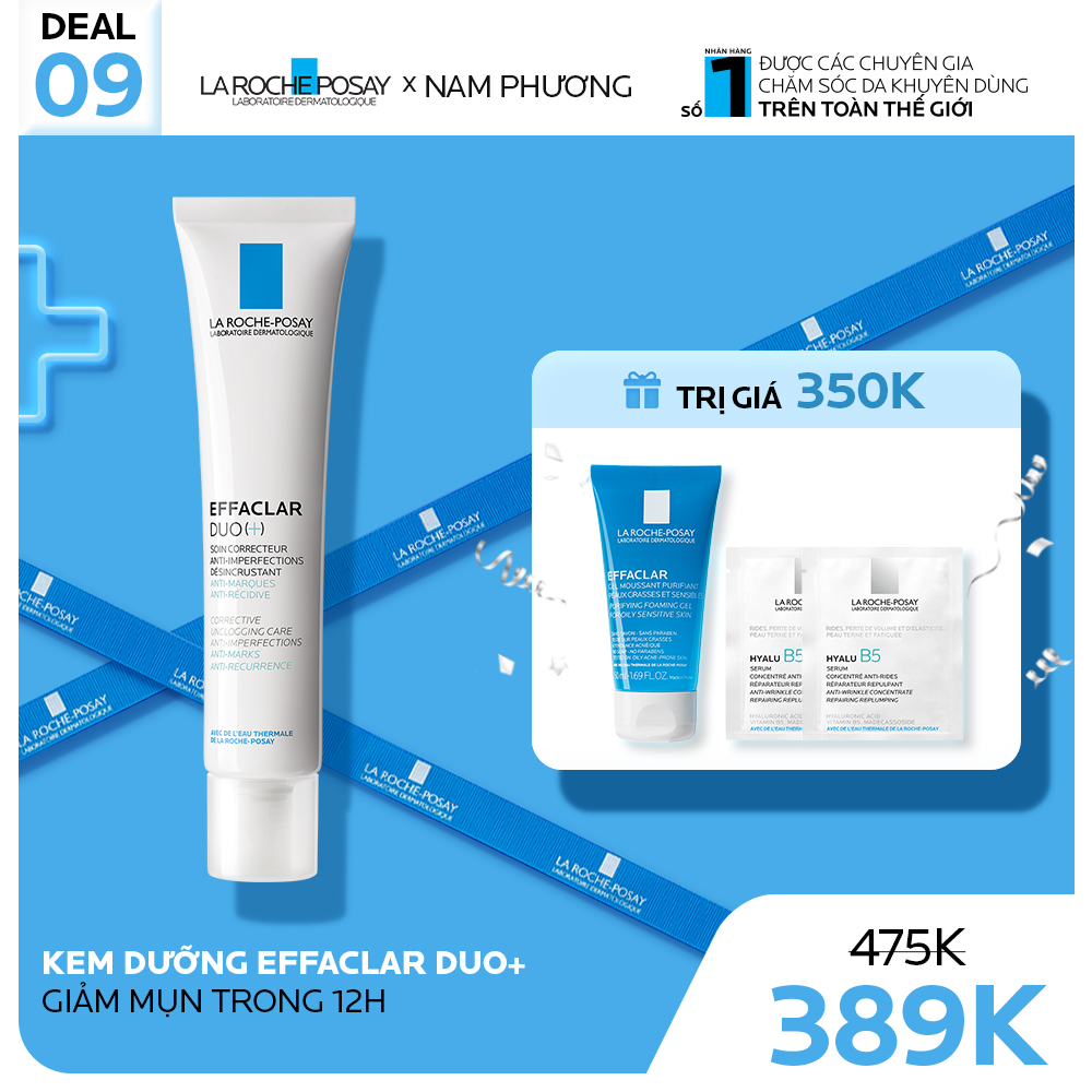 DEAL 9_KEM DƯỠNG EFFACLAR DUO+ GIẢM MỤN TRONG 12H