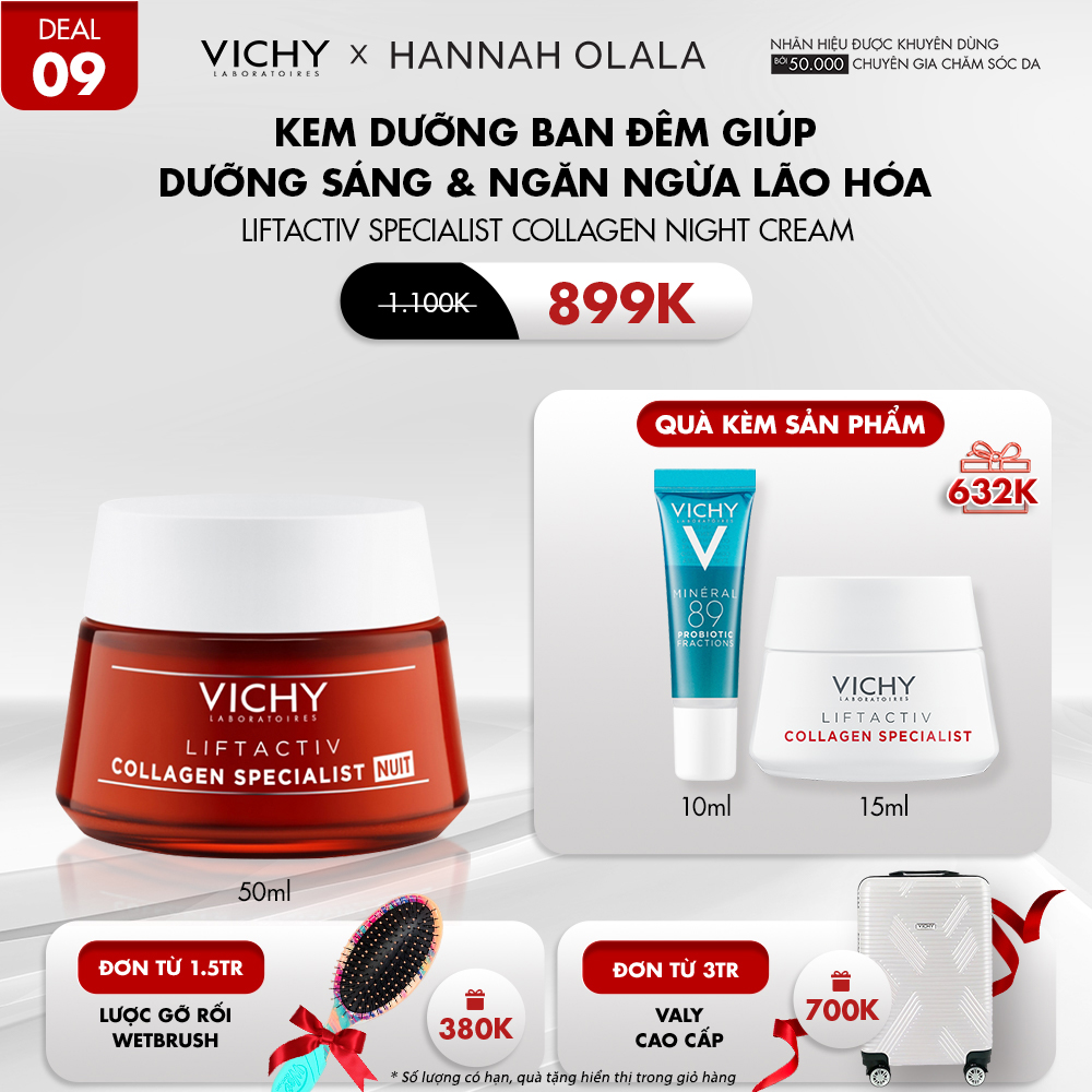 DEAL 9_KEM DƯỠNG BAN ĐÊM GIÚP DƯỠNG SÁNG & NGĂN NGỪA LÃO HÓA LIFTACTIV SPECIALIST COLLAGEN NIGHT CREAM
