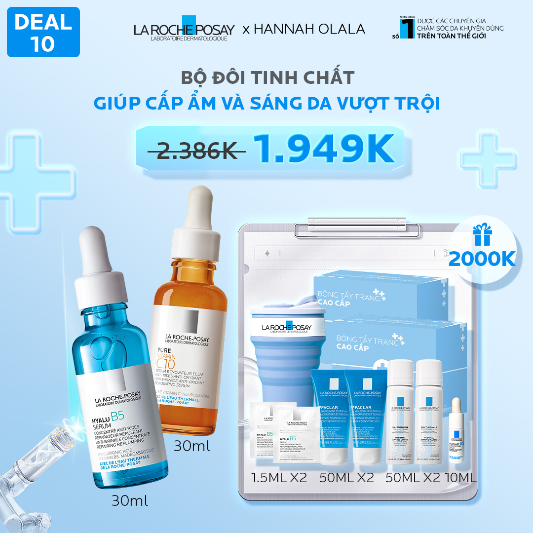 DEAL 10_BỘ ĐÔI TINH CHẤT GIÚP CẤP ẨM VÀ SÁNG DA VƯỢT TRỘI