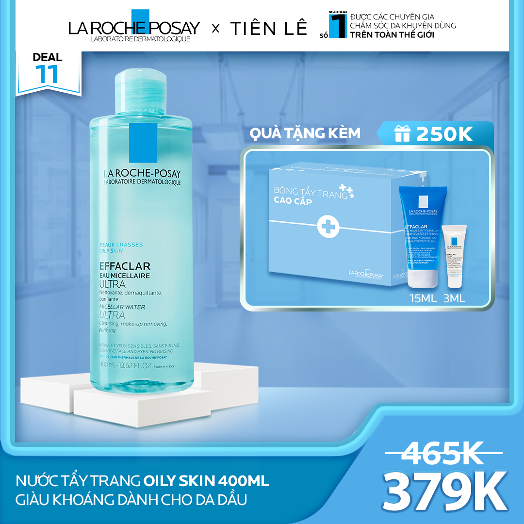 DEAL 11_NƯỚC TẨY TRANG MICELLAR WATER ULTRA OILY SKIN GIÀU KHOÁNG DÀNH CHO DA DẦU.