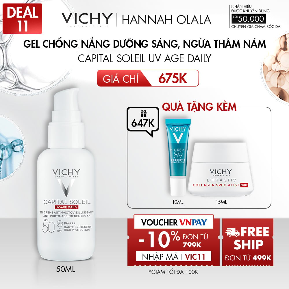 DEAL 11_GEL CHỐNG NẮNG DƯỠNG SÁNG, NGỪA THÂM NÁM CAPITAL SOLEIL UV AGE DAILY