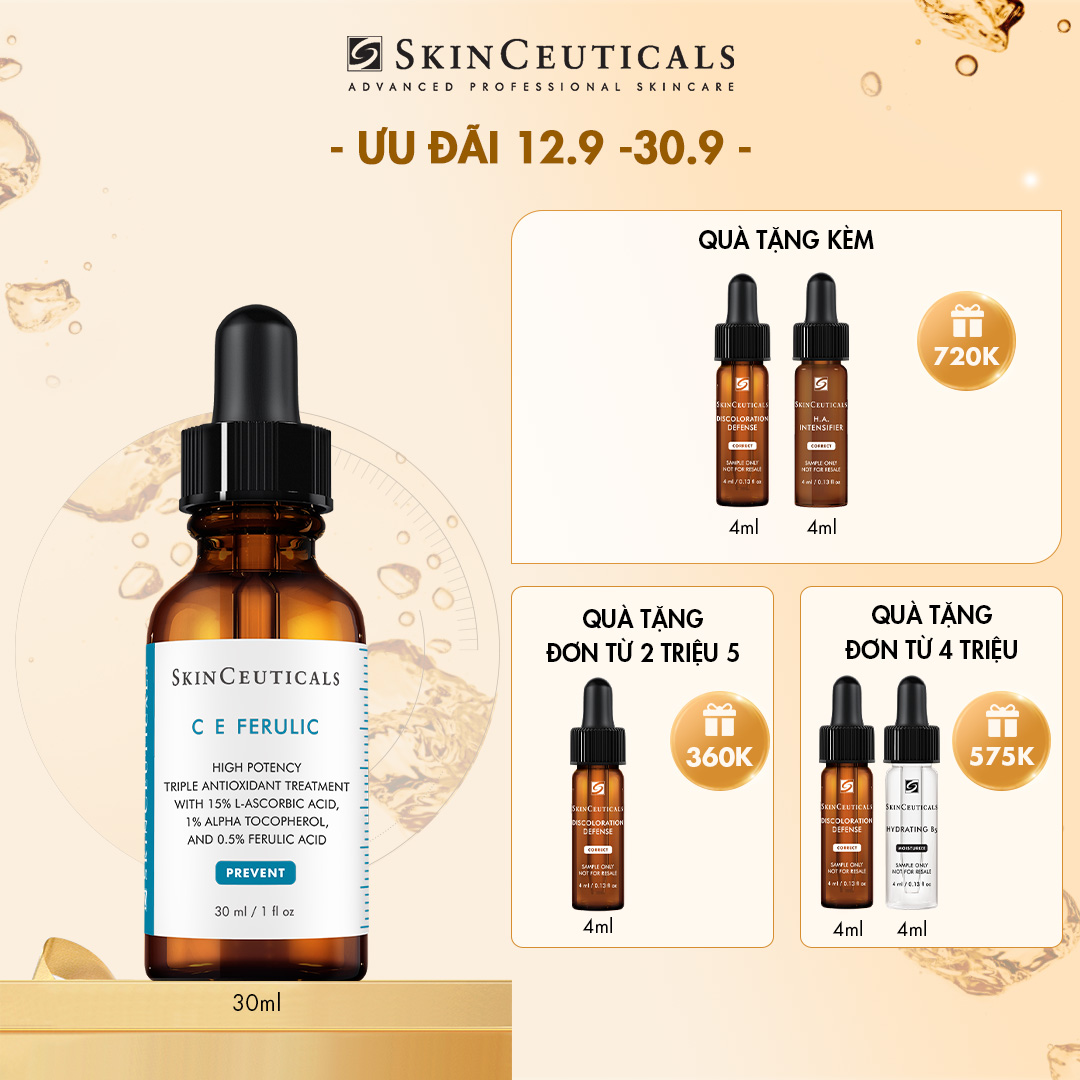 TINH CHẤT CHỐNG OXY HÓA C E FERULIC ( DÀNH CHO DA KÉM SĂN CHẮC )