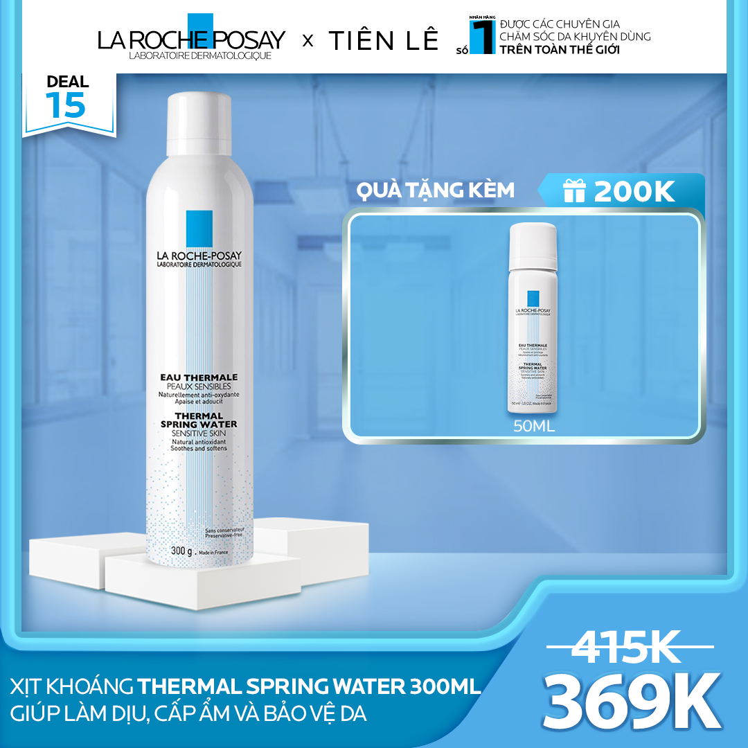 DEAL 15_XỊT KHOÁNG THERMAL SPRING WATER GIÚP LÀM DỊU, CẤP ẨM VÀ BẢO VỆ DA.