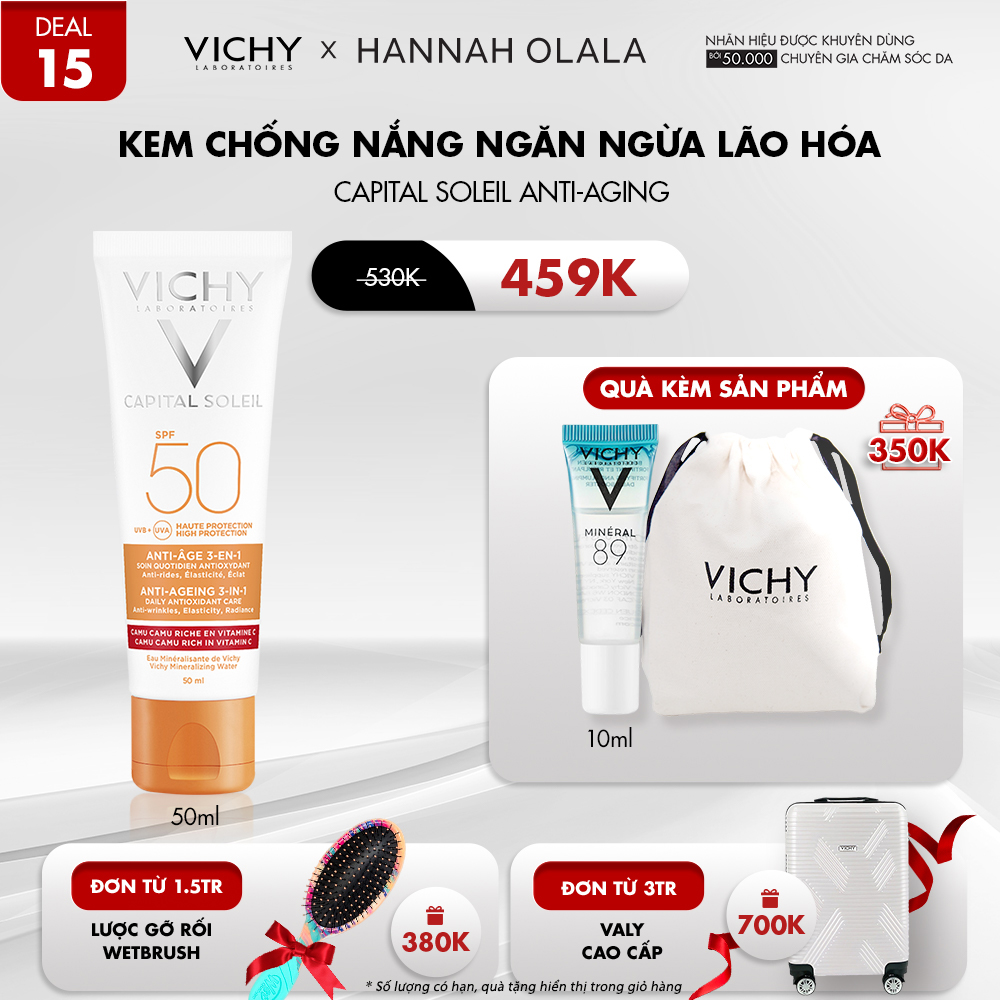 DEAL 15_KEM CHỐNG NẮNG NGĂN NGỪA LÃO HÓA CAPITAL SOLEIL ANTI-AGING