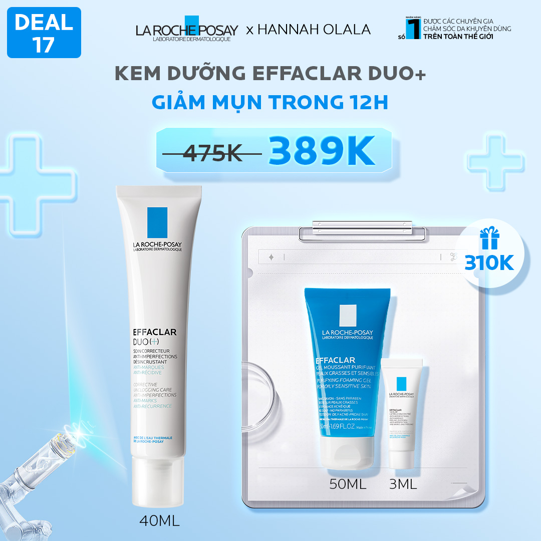 DEAL 17_KEM DƯỠNG EFFACLAR DUO+ GIẢM MỤN TRONG 12H