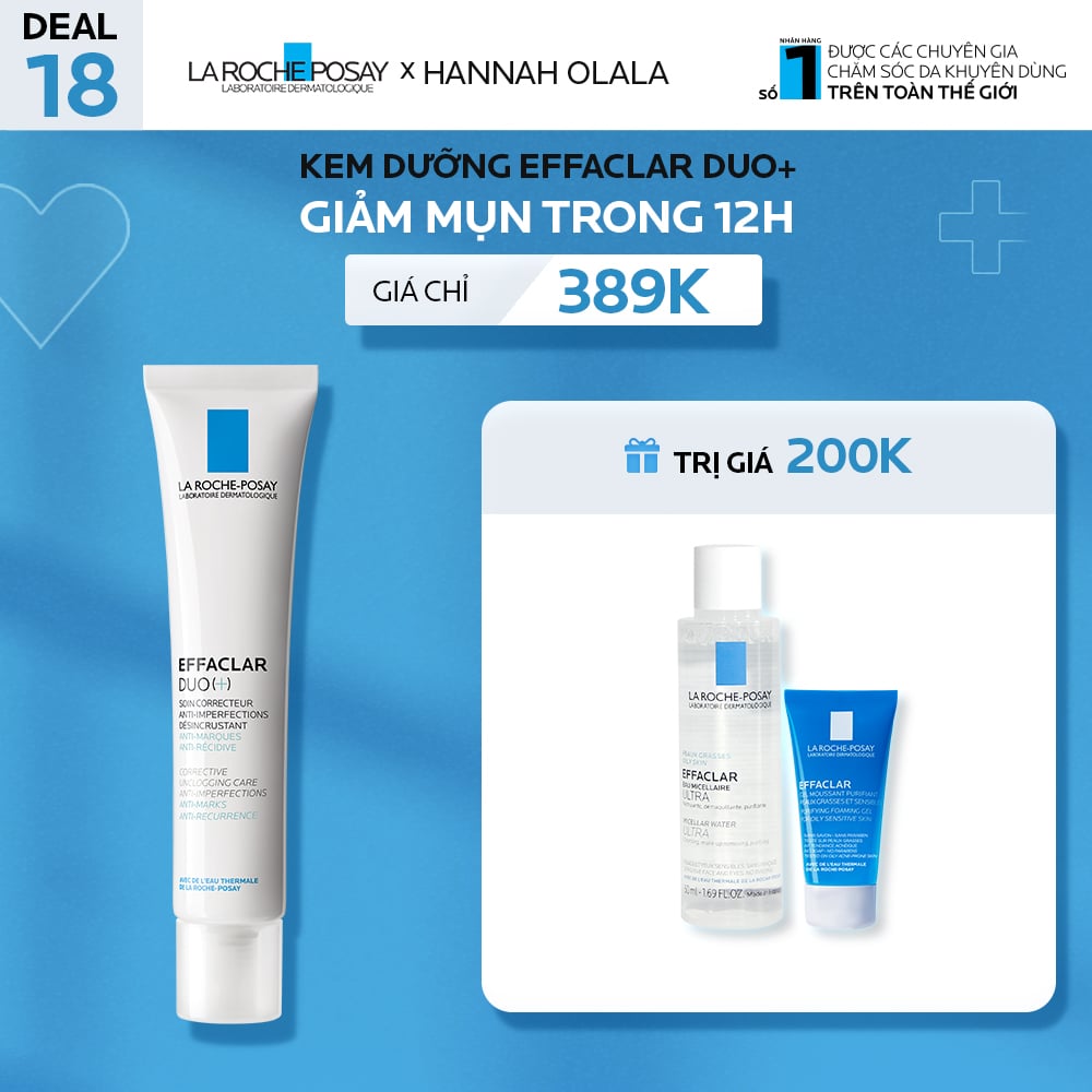 DEAL 18_KEM DƯỠNG EFFACLAR DUO+ GIẢM MỤN TRONG 12H