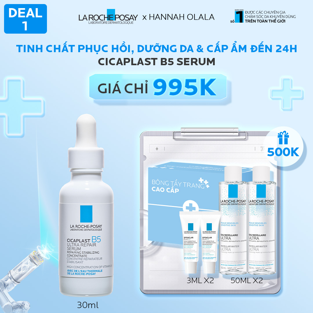 DEAL 1_ TINH CHẤT PHỤC HỒI, DƯỠNG DA & CẤP ẨM ĐẾN 24H CICAPLAST B5 SERUM