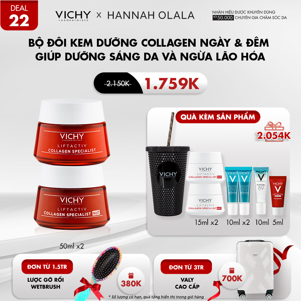 DEAL 22_BỘ ĐÔI KEM DƯỠNG COLLAGEN NGÀY & ĐÊM GIÚP DƯỠNG SÁNG DA VÀ NGỪA LÃO HÓA