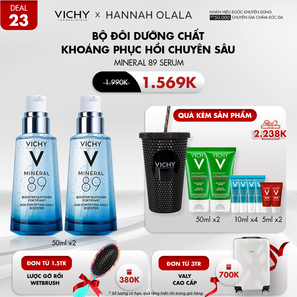 DEAL 23_BỘ 02 DƯỠNG CHẤT KHOÁNG PHỤC HỒI CHUYÊN SÂU MINERAL 89 SERUM