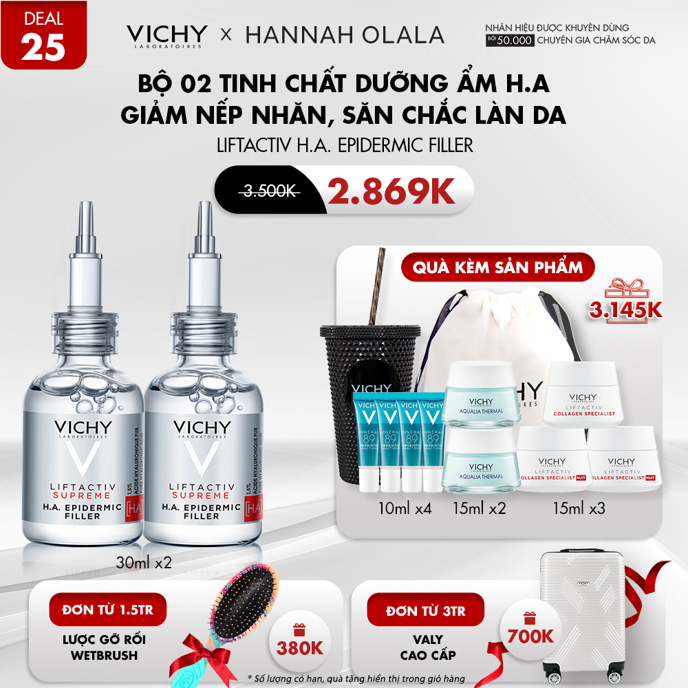 DEAL 25_BỘ 02 TINH CHẤT DƯỠNG ẨM H.A GIẢM NẾP NHĂN, SĂN CHẮC LÀN DA LIFTACTIV H.A. EPIDERMIC FILLER