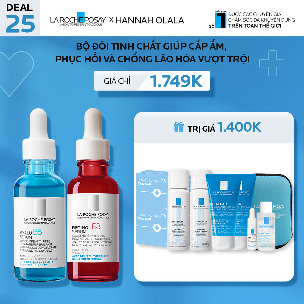 DEAL 25_BỘ ĐÔI TINH CHẤT GIÚP CẤP ẨM, PHỤC HỒI VÀ CHỐNG LÃO HÓA VƯỢT TRỘI