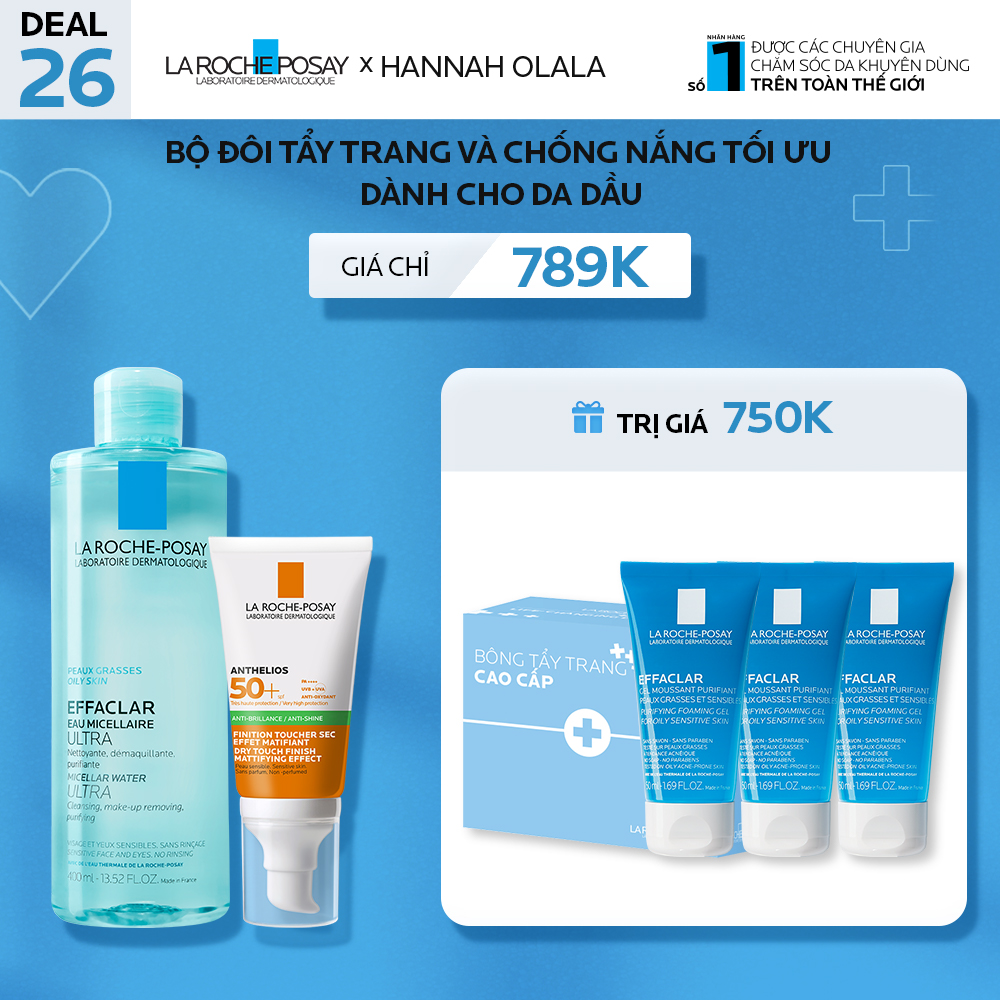 DEAL 26_BỘ ĐÔI TẨY TRANG VÀ CHỐNG NẮNG TỐI ƯU DÀNH CHO DA DẦU