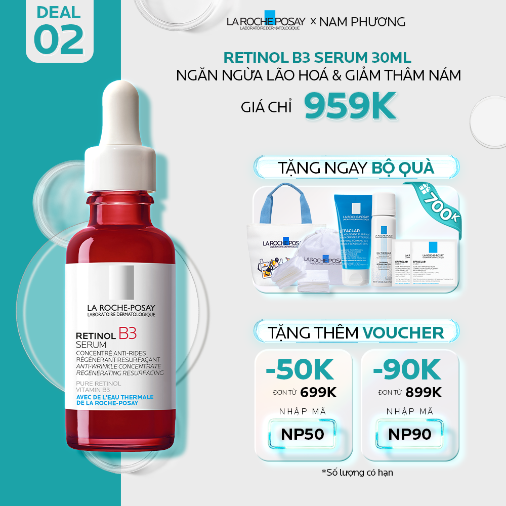 DEAL 2_TINH CHẤT RETINOL B3 SERUM 30ML NGĂN NGỪA LÃO HOÁ & GIẢM THÂM NÁM