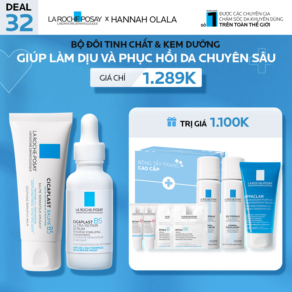DEAL 32A_ BỘ ĐÔI TINH CHẤT & KEM DƯỠNG GIÚP LÀM DỊU VÀ PHỤC HỒI DA CHUYÊN SÂU