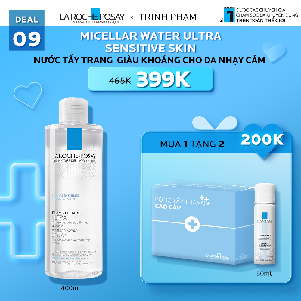 TRINH PHAM_DEAL 9_NƯỚC TẨY TRANG MICELLAR WATER ULTRA SENSITIVE SKIN GIÀU KHOÁNG DÀNH CHO DA NHẠY CẢM