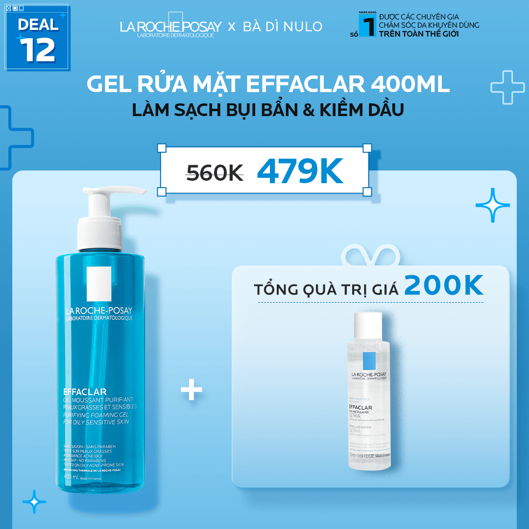 DEAL 12_SỮA RỬA MẶT KIỂM SOÁT BÓNG NHỜN EFFACLAR GEL
