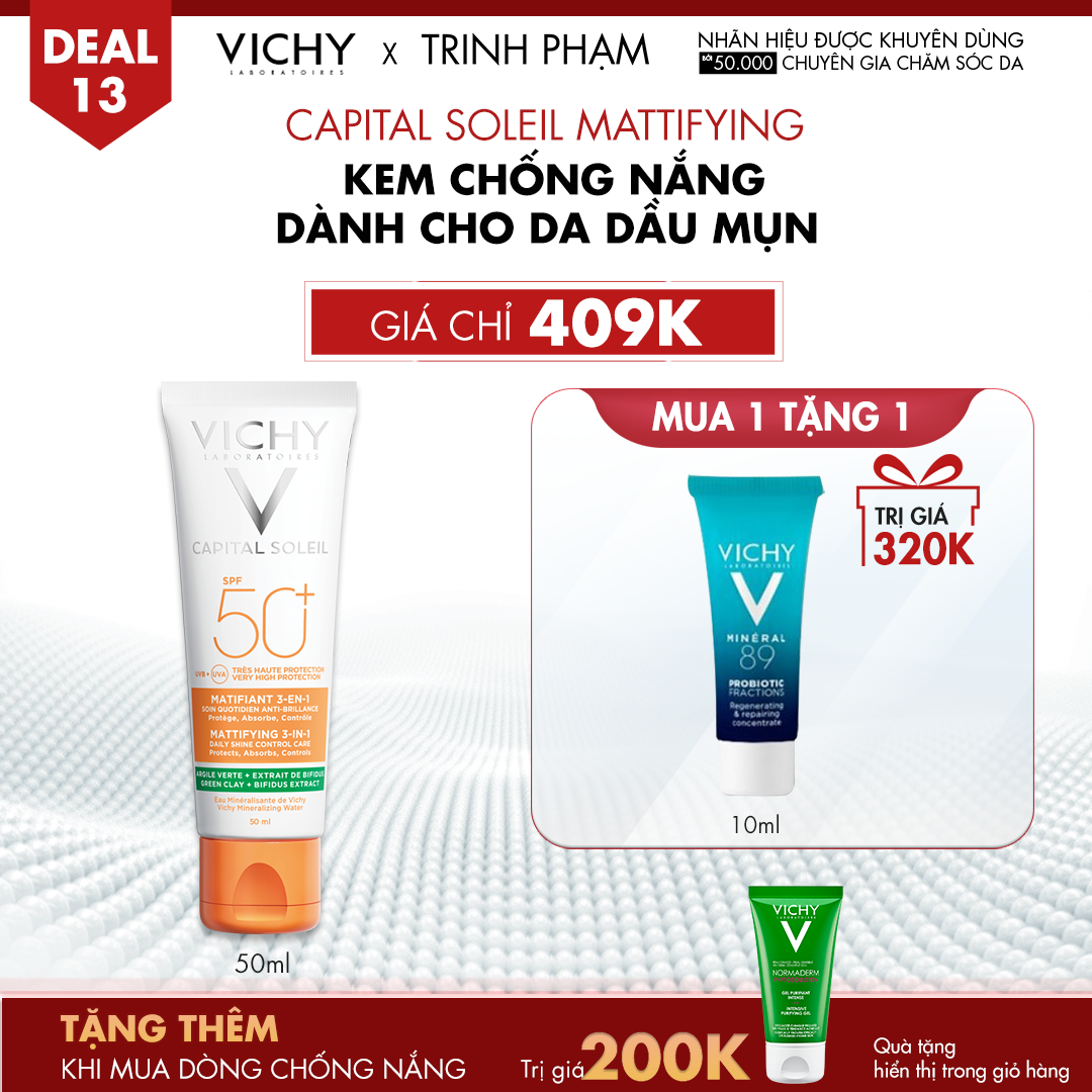 DEAL 13_CAPITAL SOLEIL MATTIFYING KEM CHỐNG NẮNG DÀNH CHO DA DẦU MỤN