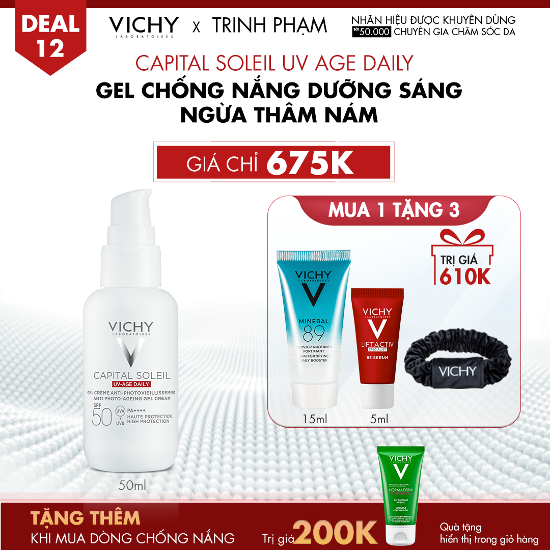 DEAL 12_CAPITAL SOLEIL UV AGE DAILY GEL CHỐNG NẮNG DƯỠNG SÁNG, NGỪA THÂM NÁM