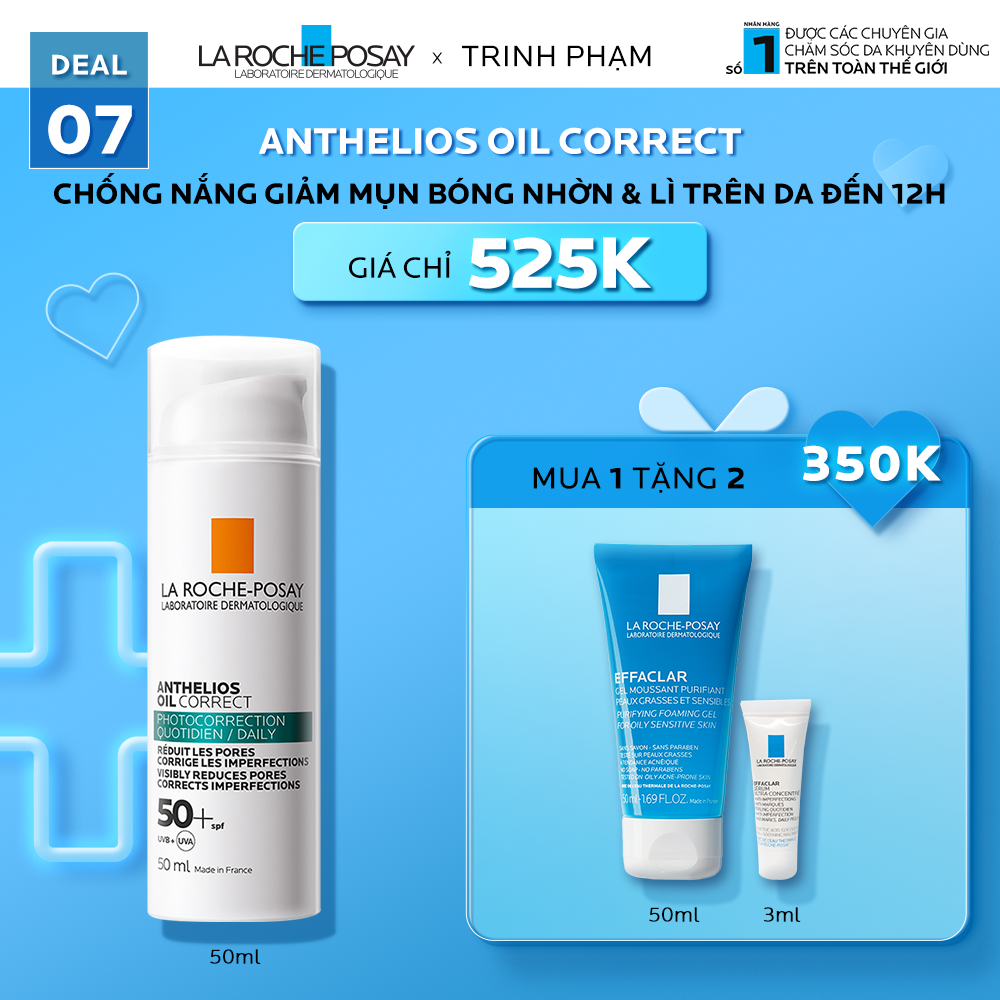 TRINH PHAM_DEAL 7_ ANTHELIOS OIL CORRECT CHỐNG NẮNG GIẢM MỤN BÓNG NHỜN & LÌ TRÊN DA ĐẾN 12H