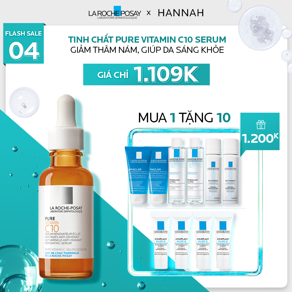 FLASH SALE 4_TINH CHẤT GIẢM THÂM NÁM, GIÚP DA SÁNG KHỎE PURE VITAMIN C10 SERUM