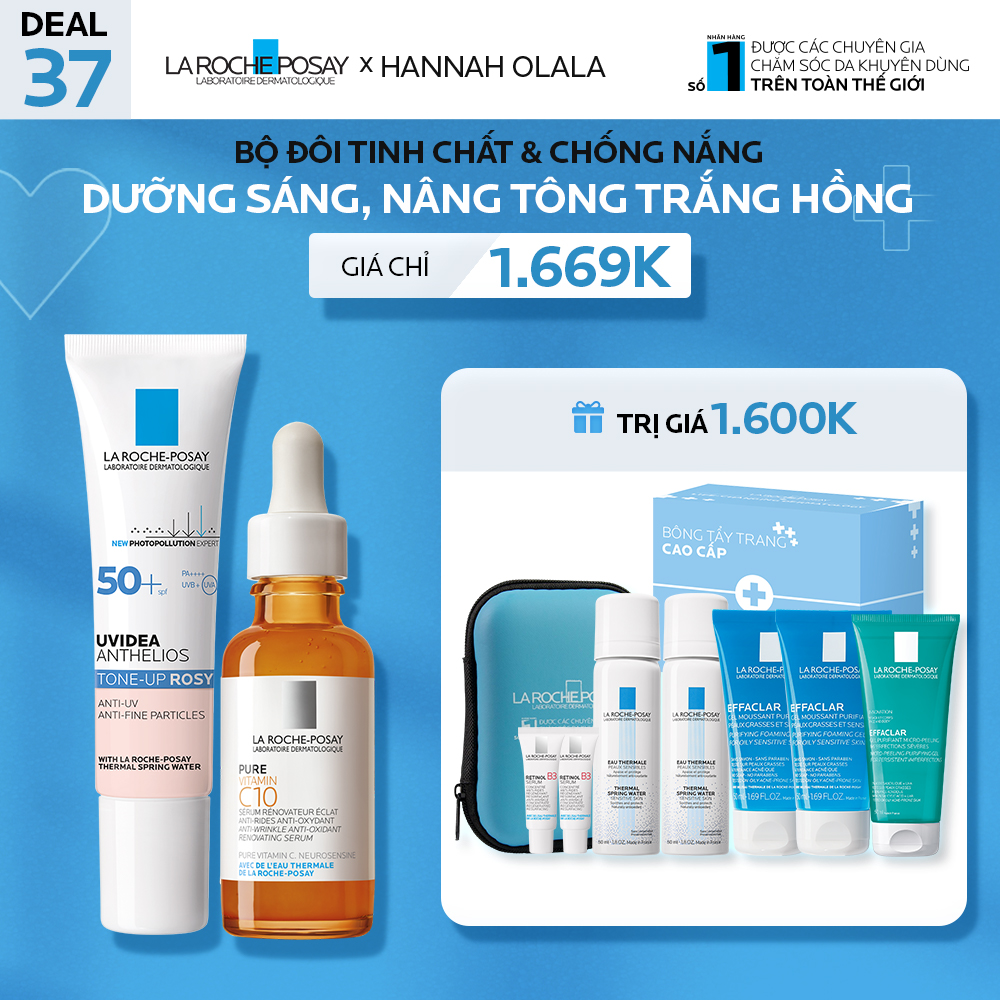 DEAL 37_ BỘ ĐÔI TINH CHẤT & CHỐNG NẮNG GIÚP DƯỠNG SÁNG, NÂNG TÔNG TRẮNG HỒNG RẠNG RỠ