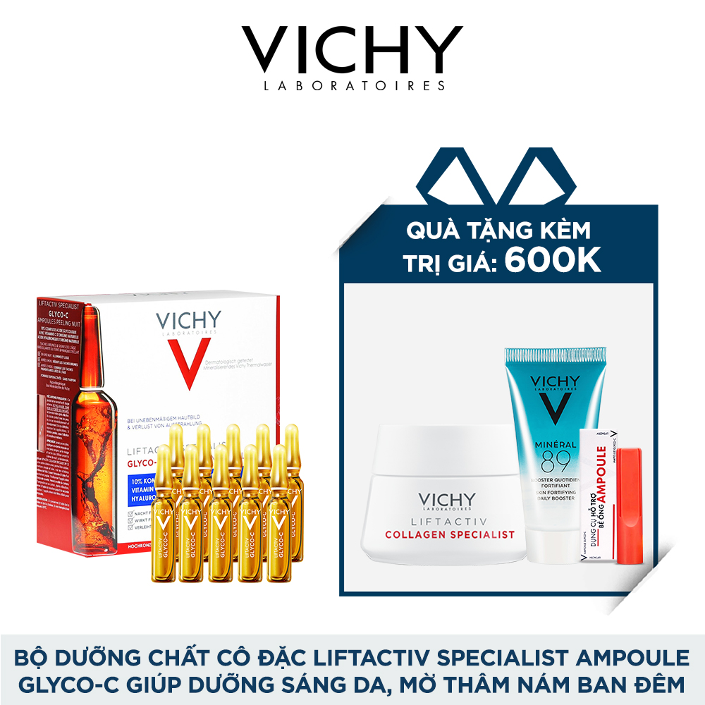 BỘ TINH CHẤT DƯỠNG SÁNG, GIẢM THÂM NÁM CAO CẤP GLYCO C DÀNH CHO BAN ĐÊM