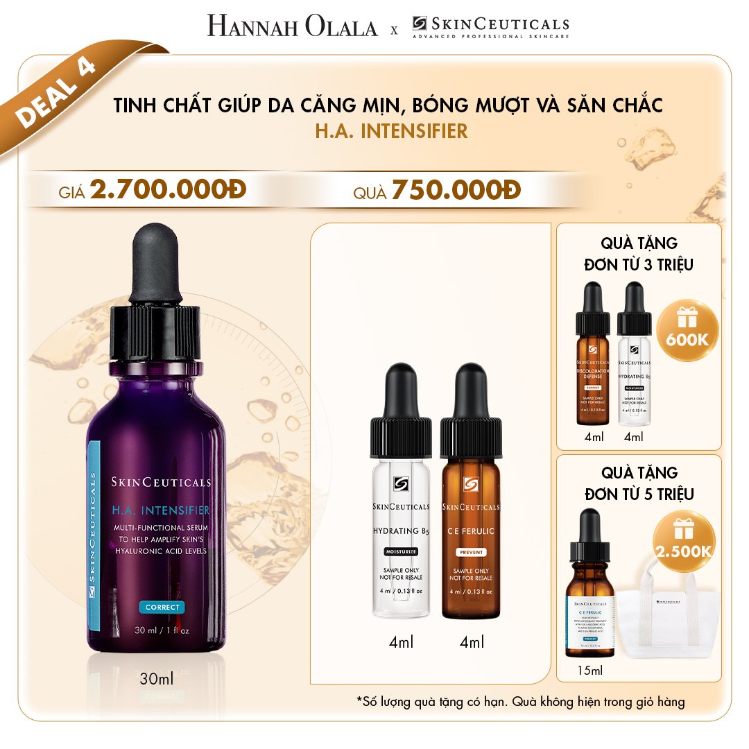 [Hannah x Jul] Tinh chất H.A Intensifier hỗ trợ tăng cường hàm lượng Hyaluronic Acid trong da, giúp da căng mịn, bóng mượt và săn chắc 30ml