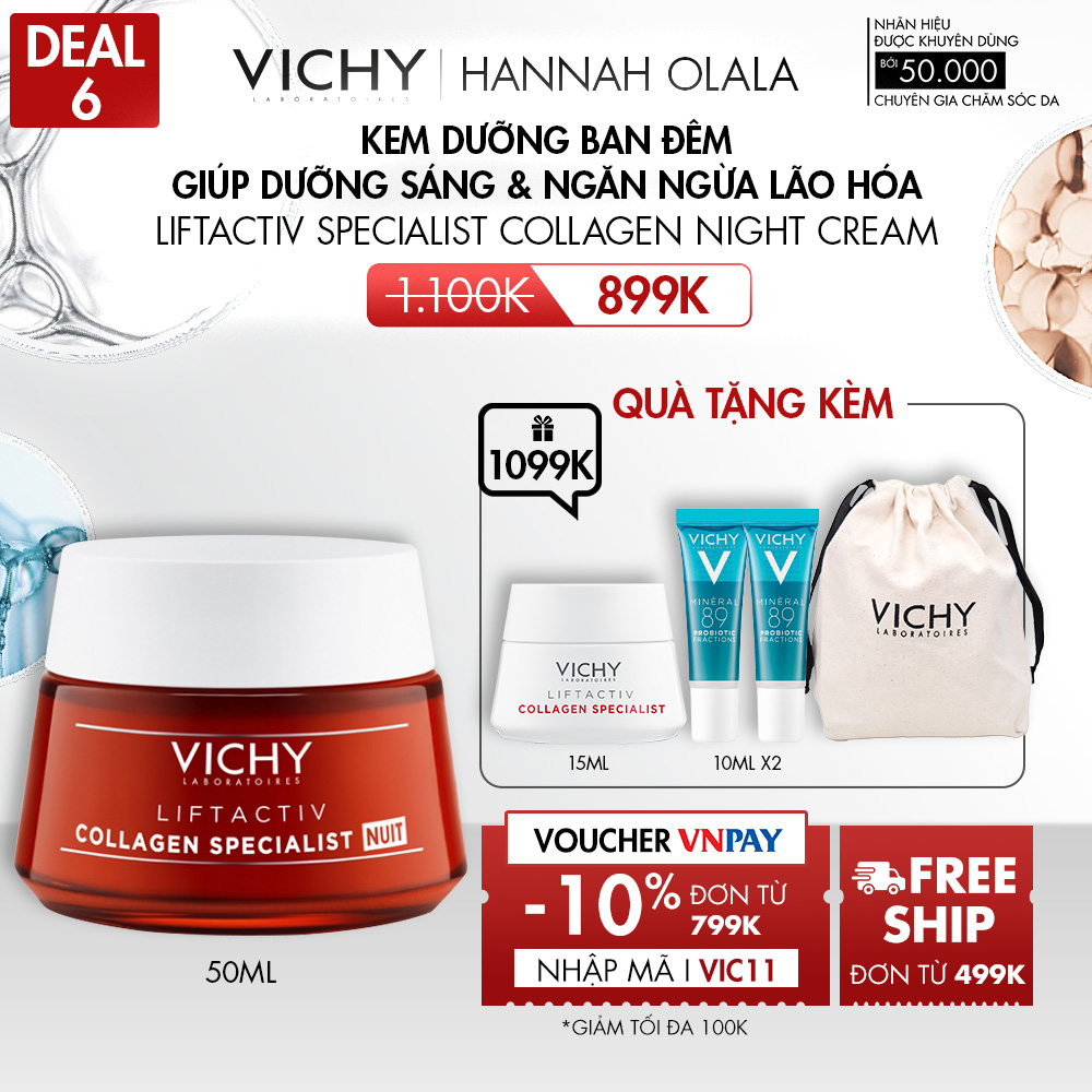 DEAL 6_KEM DƯỠNG BAN ĐÊM GIÚP DƯỠNG SÁNG & NGĂN NGỪA LÃO HÓA LIFTACTIV SPECIALIST COLLAGEN NIGHT CREAM