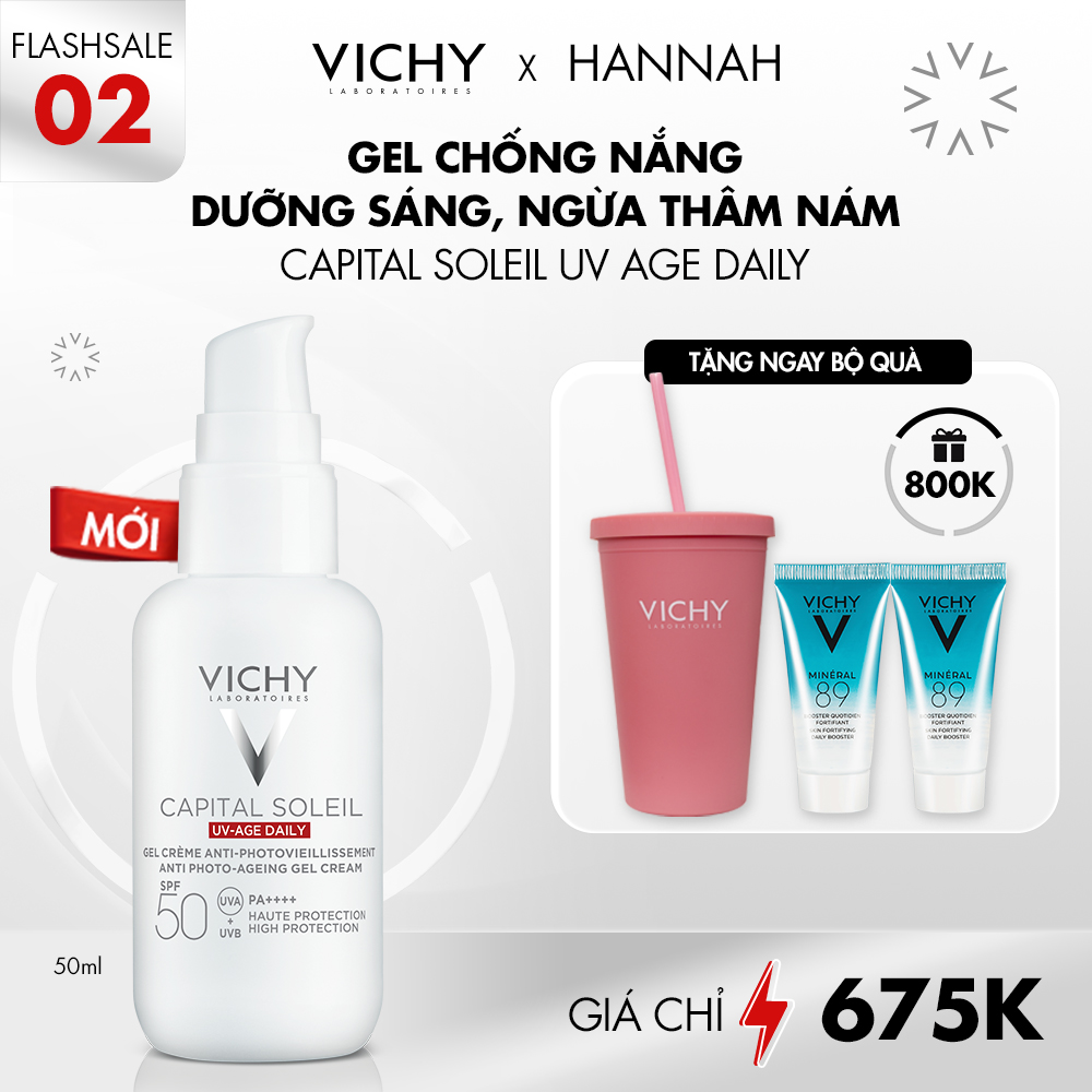 FLASHSALE 2_GEL CHỐNG NẮNG DƯỠNG SÁNG, NGỪA THÂM NÁM CAPITAL SOLEIL UV AGE DAILY