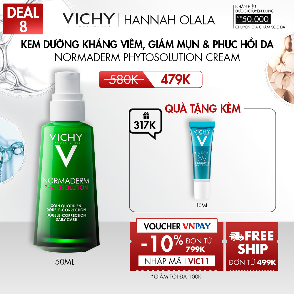 DEAL 8_KEM DƯỠNG KHÁNG VIÊM, GIẢM MỤN & PHỤC HỒI DA NORMADERM PHYTOSOLUTION CREAM