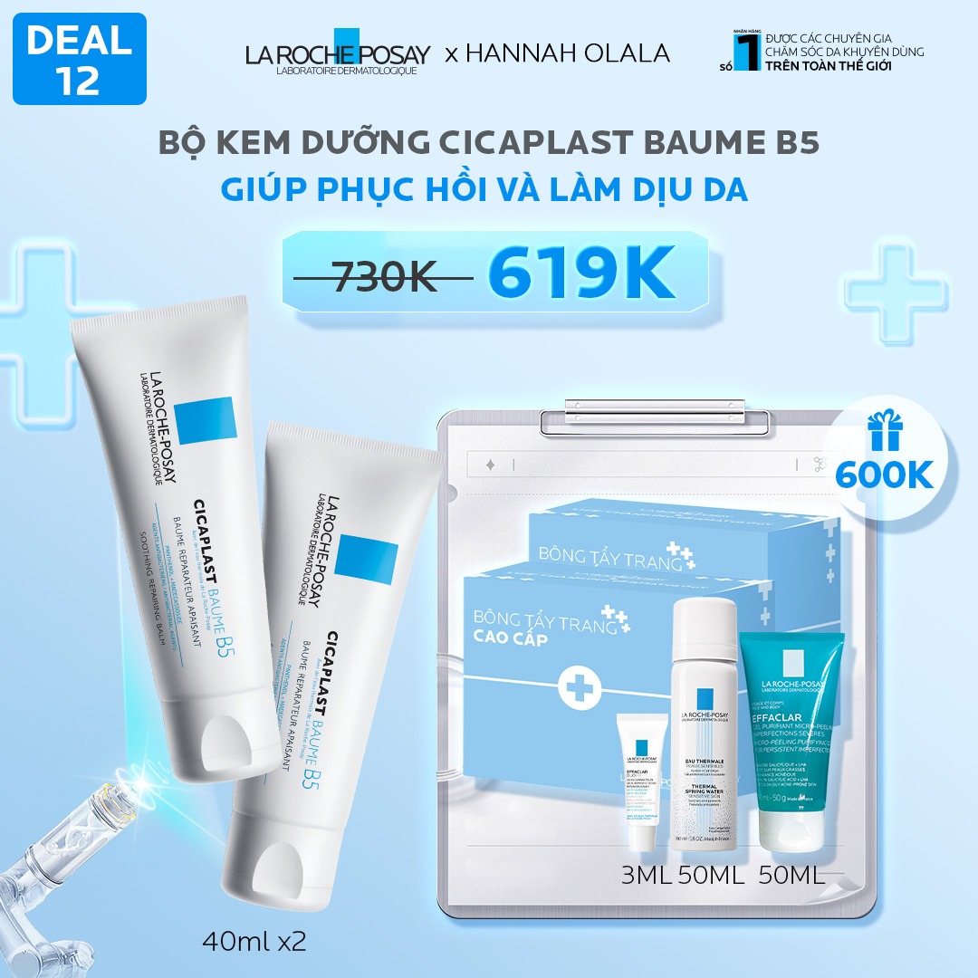 DEAL 12_BỘ KEM DƯỠNG CICAPLAST BAUME B5 GIÚP PHỤC HỒI VÀ LÀM DỊU DA